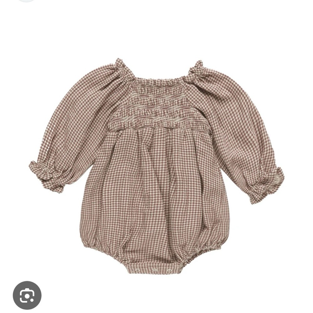 DISO!!! Quincy Mae Brown Gingham One Piece